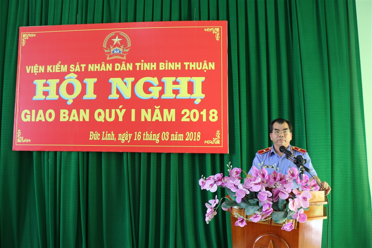 Viện kiểm sát nhân dân tỉnh Bình Thuận: Tổ chức Hội nghị giao ban quý I/2018